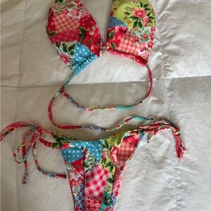 Floral Patchwork Bikini Set